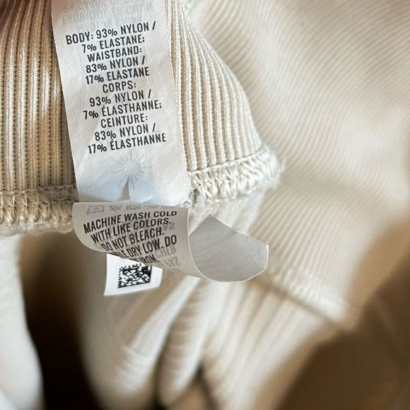 Aerie Offline Textured Ribbed 7/8 Cream Leggings | SZ S - Picture 7 of 14